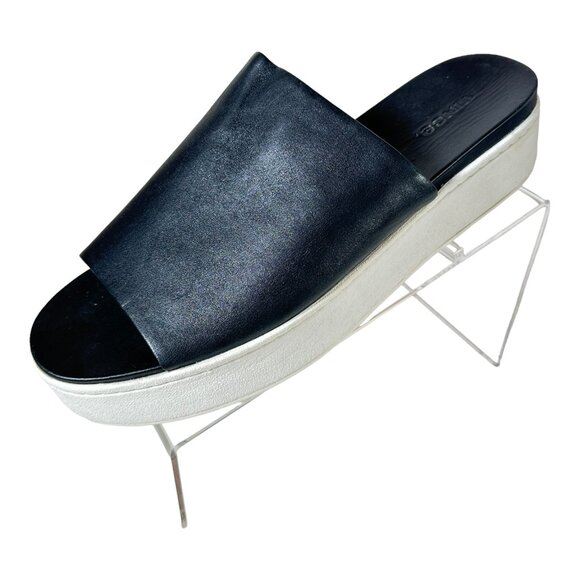 Vince Walford Platform Slide Black Sandals Size 11 Slip On - Picture 3 of 8